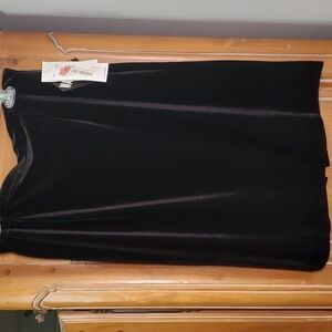 After Dark black velvet skirt. Goth, NWT. Size 14. Elastic waist and rea…